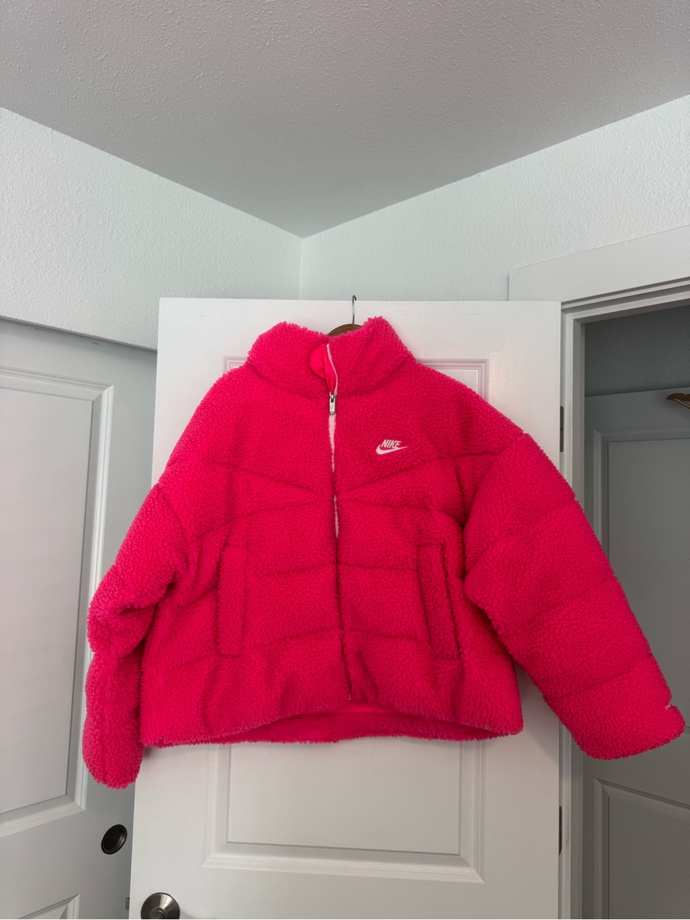 Nike Hot Pink Sherpa Zip Jacket